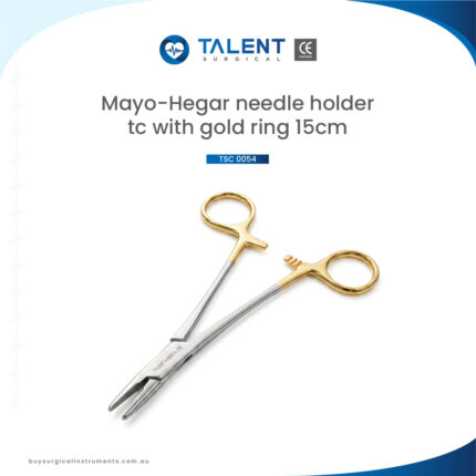 Mayo Hejar Needle Holder Tc Gold Ring 15cm
