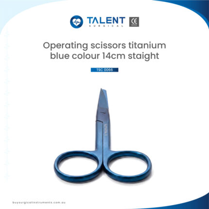 Operating Scissors Titanium Blue Colour 14cm str